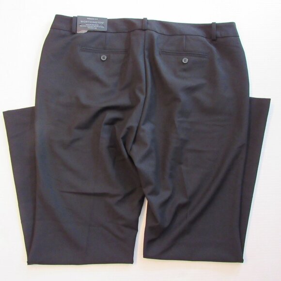 Women's Black Worthington Modern Fit Trouser Leg Pants Size 18W NWT - Picture 2 of 5